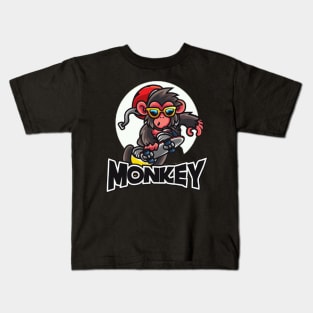 Monkey skate Kids T-Shirt